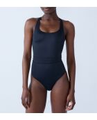 Costume da bagno monopezzo senza ferretto nero luna