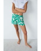 Blaugrüne bedruckte Shorts Faeza