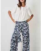 Calypso blauwgroene broek met print