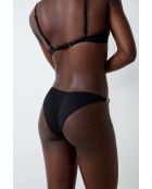 Zwart roze Braziliaans bikinibroekje met hoge pijpen