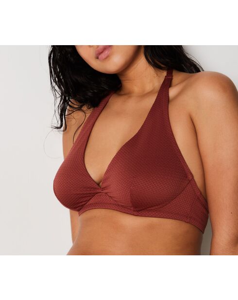 Idilliaco reggiseno a triangolo color ruggine con ferretto e senza scocca