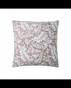 Federa per cuscino L'Île Rousse marrone ambra stampato in percalle di cotone