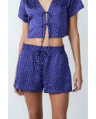 Tioko blaugrünes bedrucktes Negligé