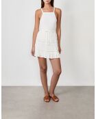 Gonna Tasha bianca ricamata