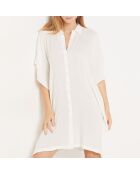 Tunique à manches courtes midi Amaris b s24 blanche