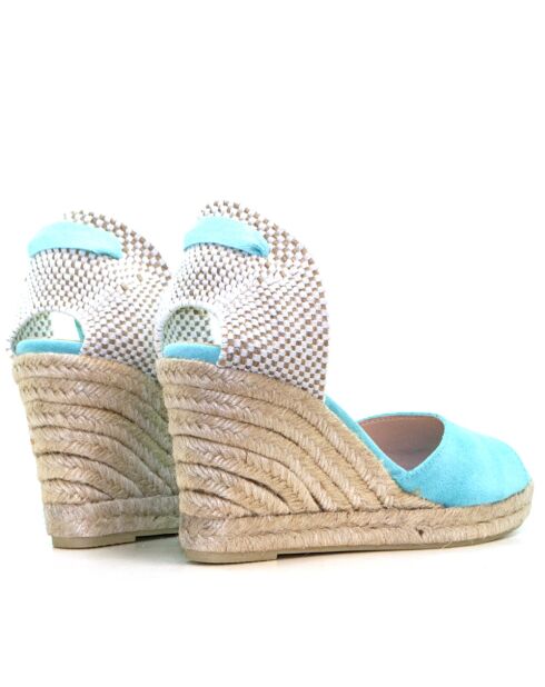 Sandales compensées Ana Belen Turquoise - Talon : 6,5 cm