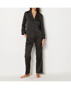 Polka Chic Shirt mit schwarzem Hintergrunddruck