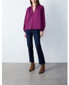 Pianobloes met borduursel van zwarte bessen