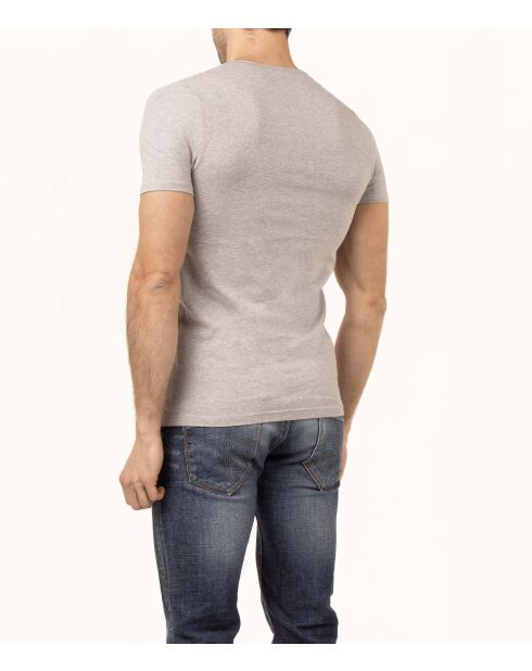 T-Shirt manches courtes col V Julien gris