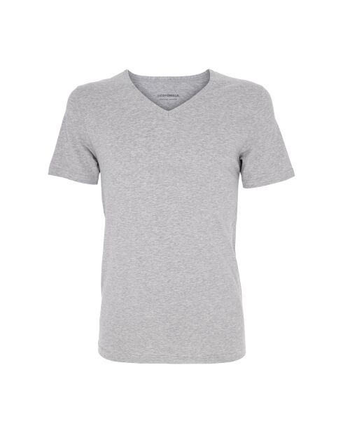 T-Shirt manches courtes col V Julien gris