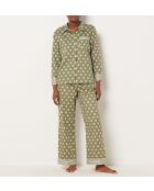 Florisches grünes Hemd