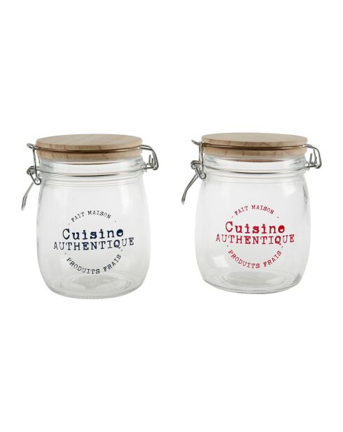 Bocal de rangement en verre Collection Confiture Authentique - 0.8 L