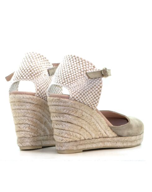 Sandales compensées Nuria vertes - Talon : 6,5 cm