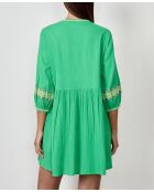 Abito Teodora verde ricamato