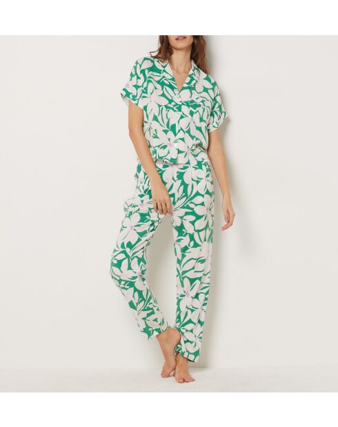 Chemise Vyns imprimée fond verte