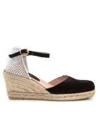 Sandales compensées Nira brun foncé - Talon : 6,5 cm