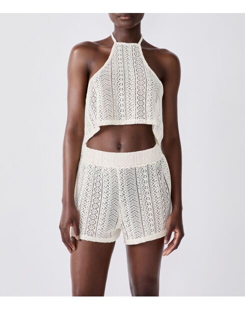 Ecrufarbene Shorts Bacca b