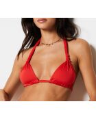 Sujetador rojo perfecto sin aros triangulares y sin carcasa