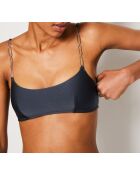 Bralette-BH ohne Bügel und ohne Muschel Strap Swim Anthrazit