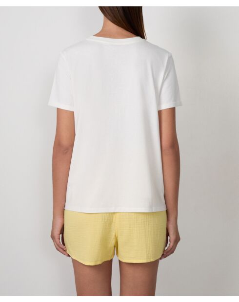 T-shirt bianca lucida