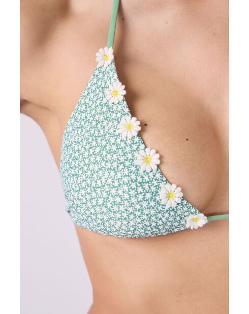 Anchusa bedruckter Triangel-BH ohne Bügel und ohne Schale auf weißem Hintergrund