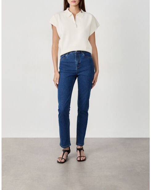 Slim koningsblauwe broek