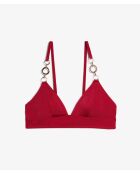 Sujetador triangular granate burdeos Baba sin aros y sin concha