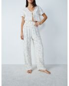 Reese blauwgroene broek met print