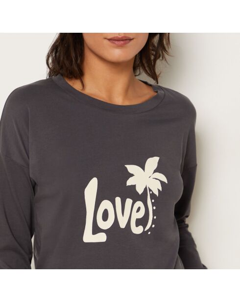 Antraciet blauw T-shirt