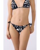 Bas de bikini Espelho imprimé noir blanc