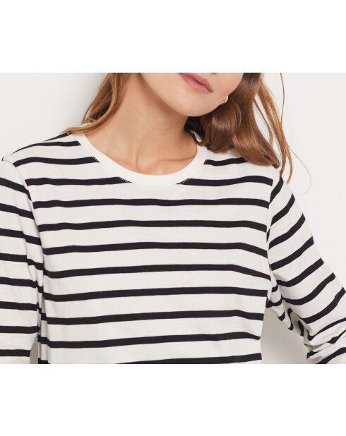 Ava schwarzes gestreiftes T-Shirt