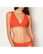 Premiere Triangel-BH in Korallenrot ohne Bügel und ohne Schale