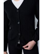 Gable schwarze lange Strickjacke