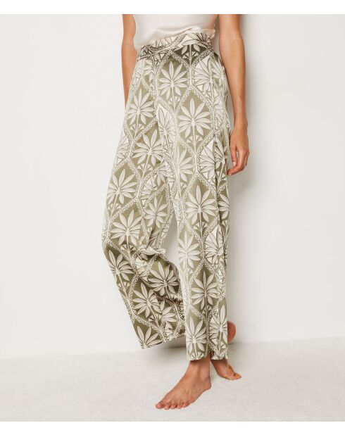 Silan broek gedrukt op kaki achtergrond