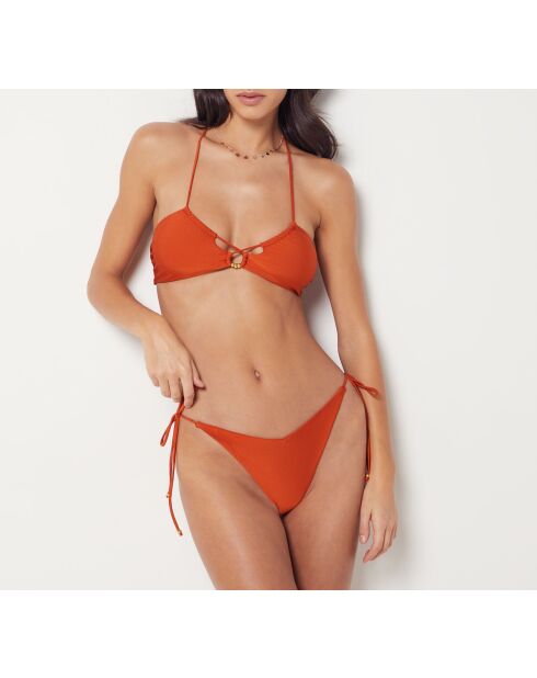 Braguita de bikini brasileña naranja quemada de Benirras