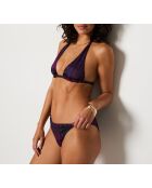 Soutien-gorge triangle sans armature et sans coque Hipster imprimé fond violet.