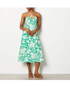 Capucine jurk met groene achtergrondprint