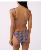 Joe bedruckter Triangel-BH ohne Bügel und ohne Muschel Blauer Hintergrund