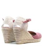 Sandales compensées Nuria prune clair - Talon : 6,5 cm