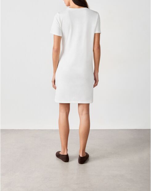 Kurzes ecrufarbenes Kleid Gulzy