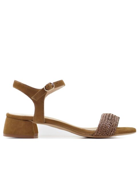 Sandales daim CA-1346 marron