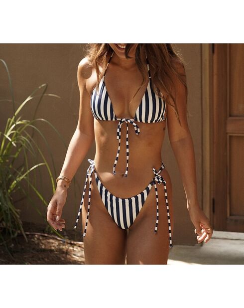 Blauer Triangel-BH von Caletto ohne Bügel und ohne Schale