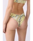 Brasilianische Bikinihose Arizonalove mit rosa/gelbem Hintergrunddruck