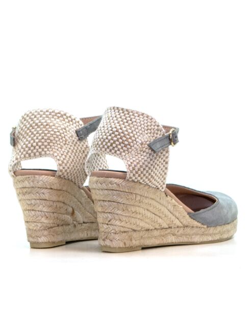 Sandales compensées Nira grises - Talon : 6,5 cm