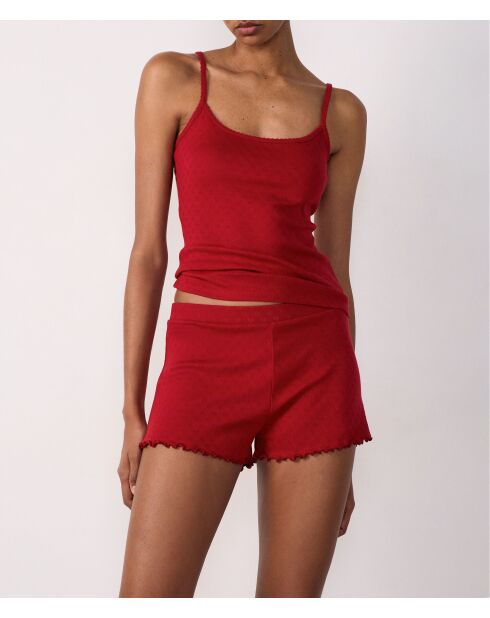 Rode korte broek van Pollin