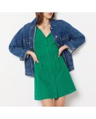 Tullgrünes besticktes Kleid