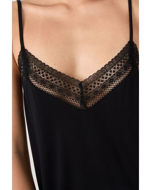 Camicia da notte nera Albane