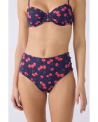 Braguita de bikini de cintura alta azul marino The Bombshell