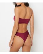 Braguita de bikini brasileña de pierna alta Nouba burdeos granate