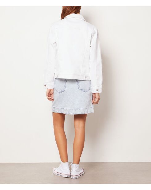 Ecru jas in ecru jasje met ceintuur